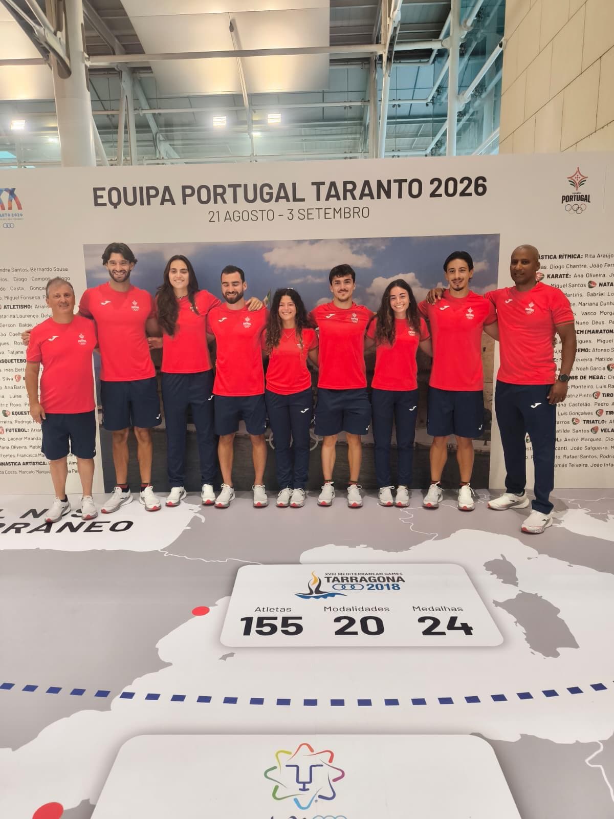 Ana Batista com a Equipa Portugal em Taranto