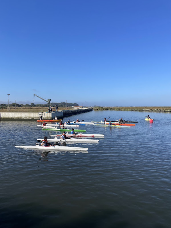 Aula experimental de canoagem na Ria de Aveiro